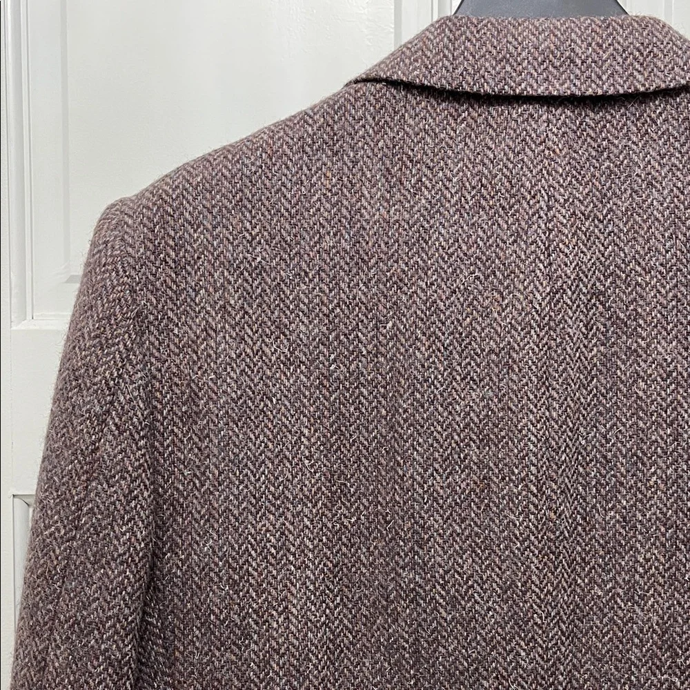 Vintage Dayton's Daniel Hechter Brown Wool Herringbone Blazer - Size Large